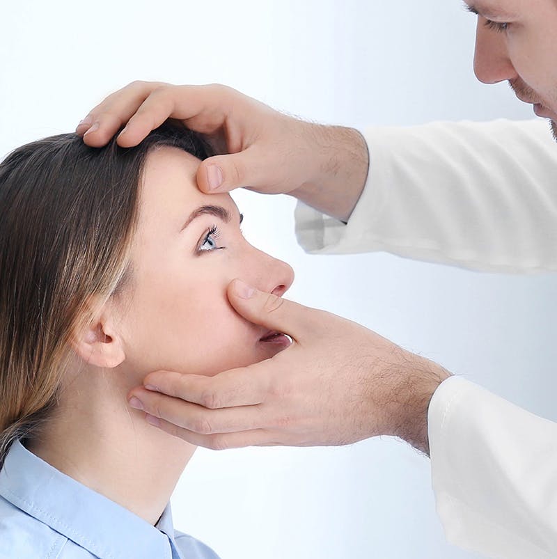 Doctor checking woman eye | Centers for dry eye